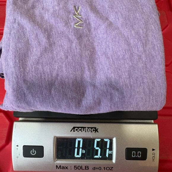 Michael kors size large purple v neck cotton pull over tee shirt - Picture 8 of 8